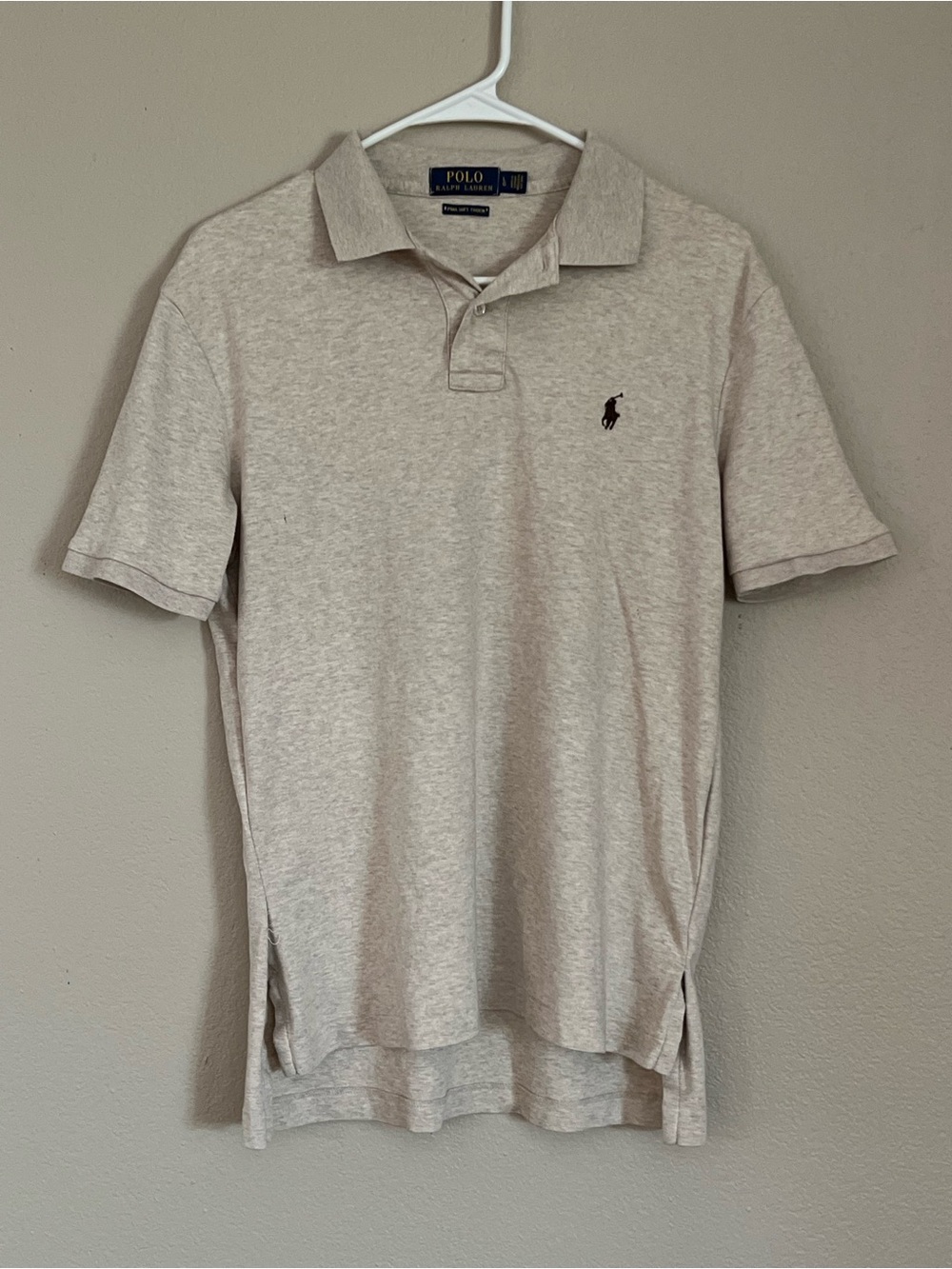 Polo by Ralph Lauren Pima Soft touch Material Light Beige Heather Polo Shirt